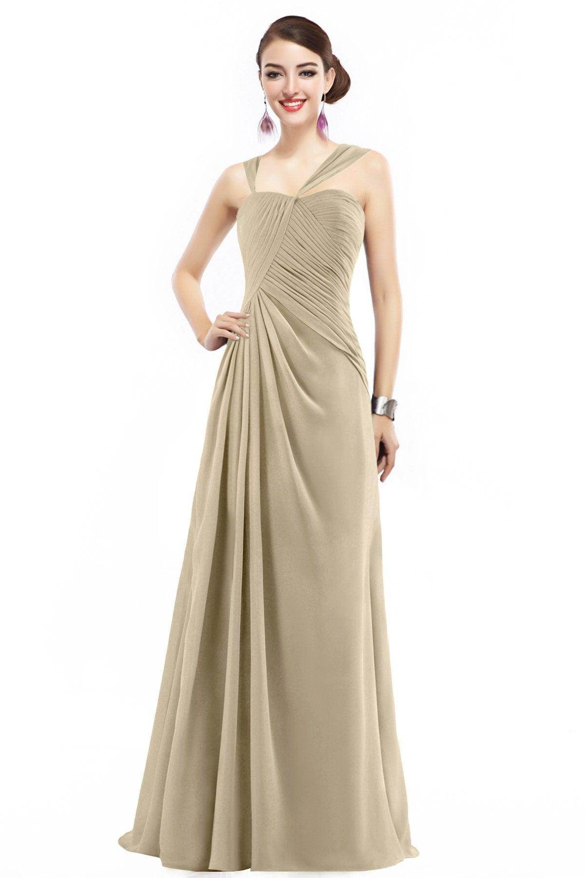 Sheath Floor Length Chiffon Bridesmaid Dress COZF1401F
