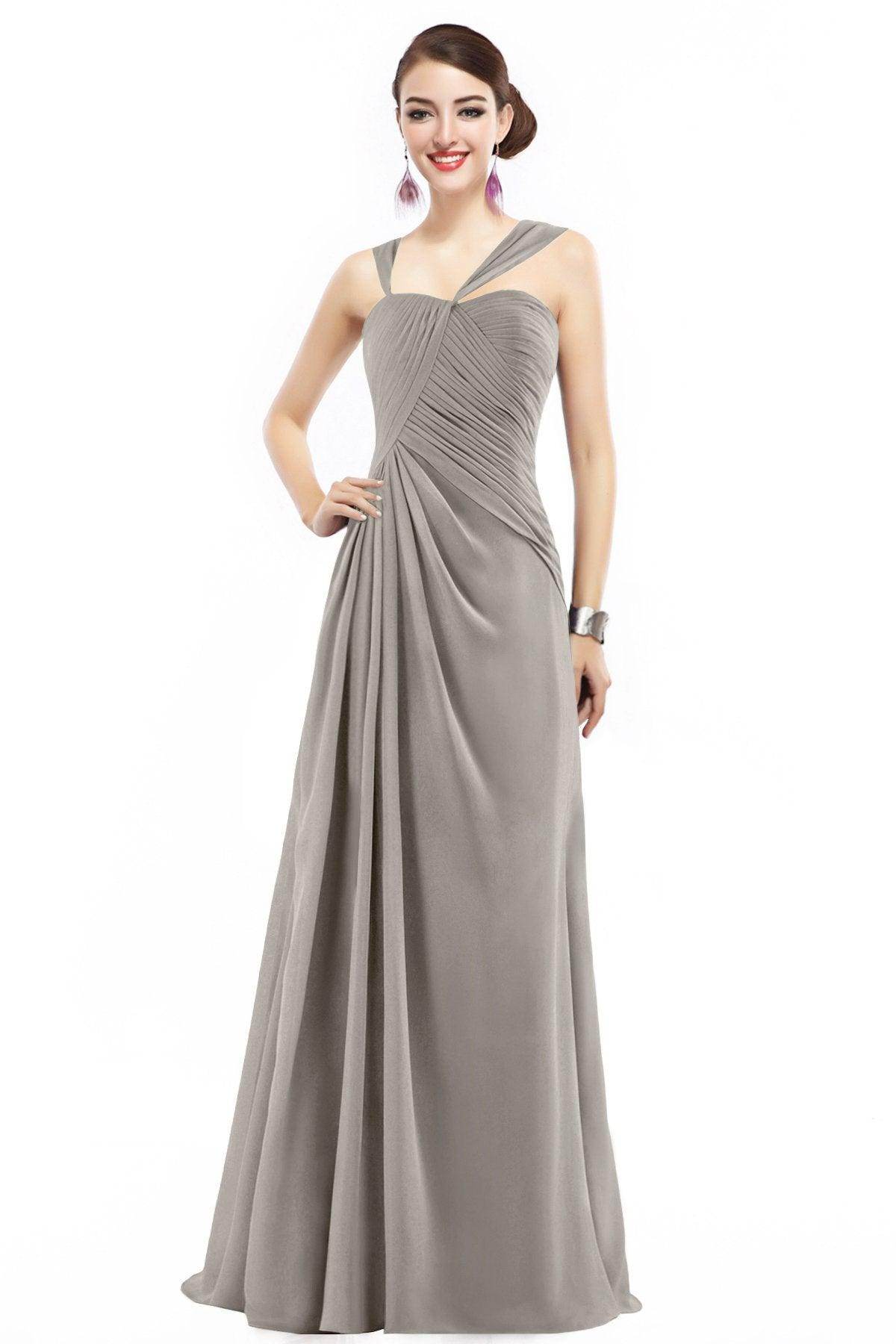 Sheath Floor Length Chiffon Bridesmaid Dress COZF1401F
