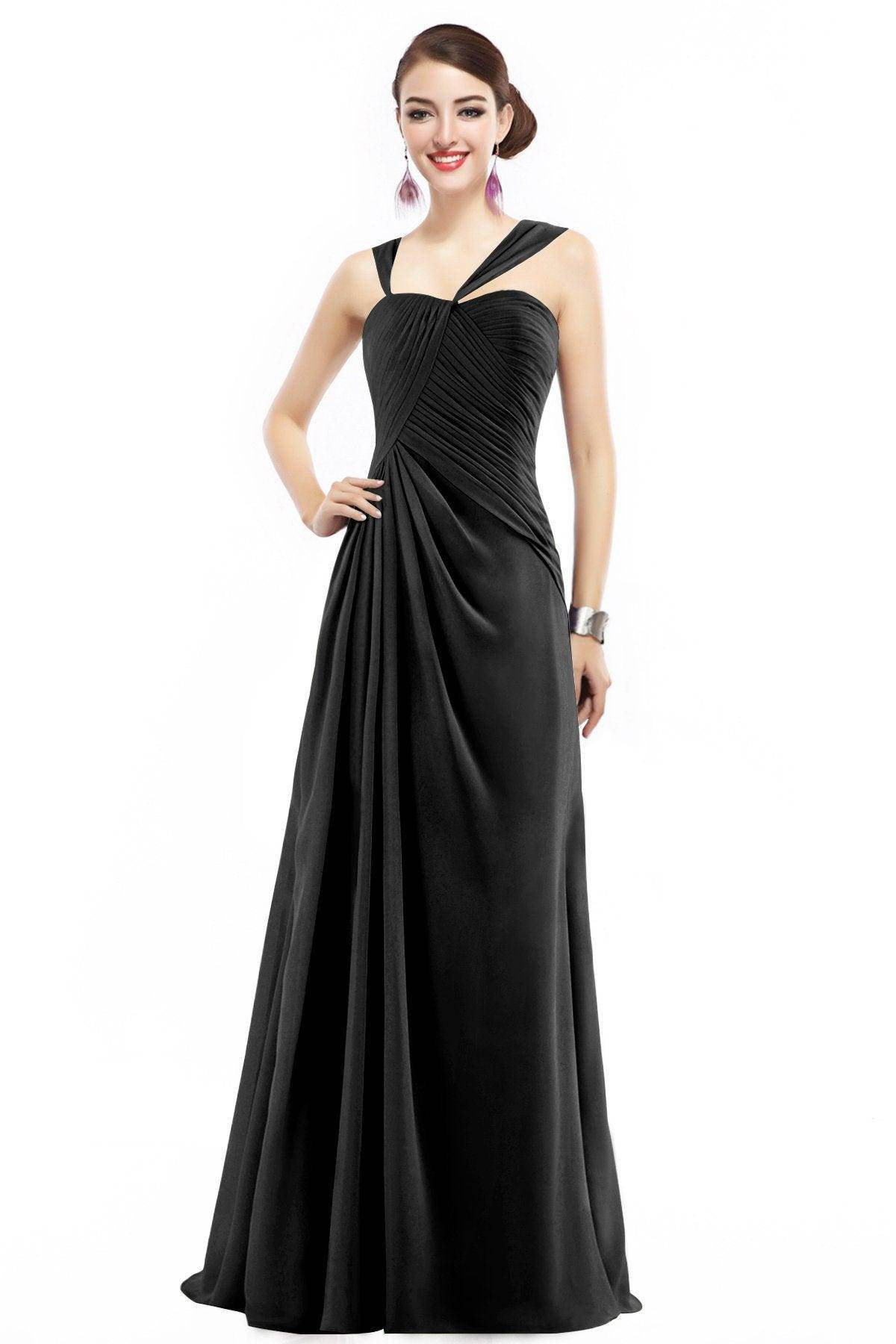 Sheath Floor Length Chiffon Bridesmaid Dress COZF1401F
