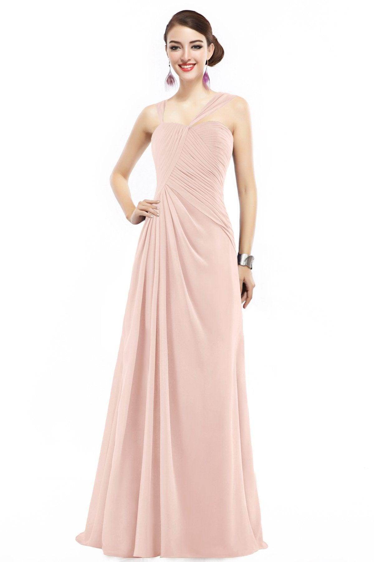 Sheath Floor Length Chiffon Bridesmaid Dress COZF1401F