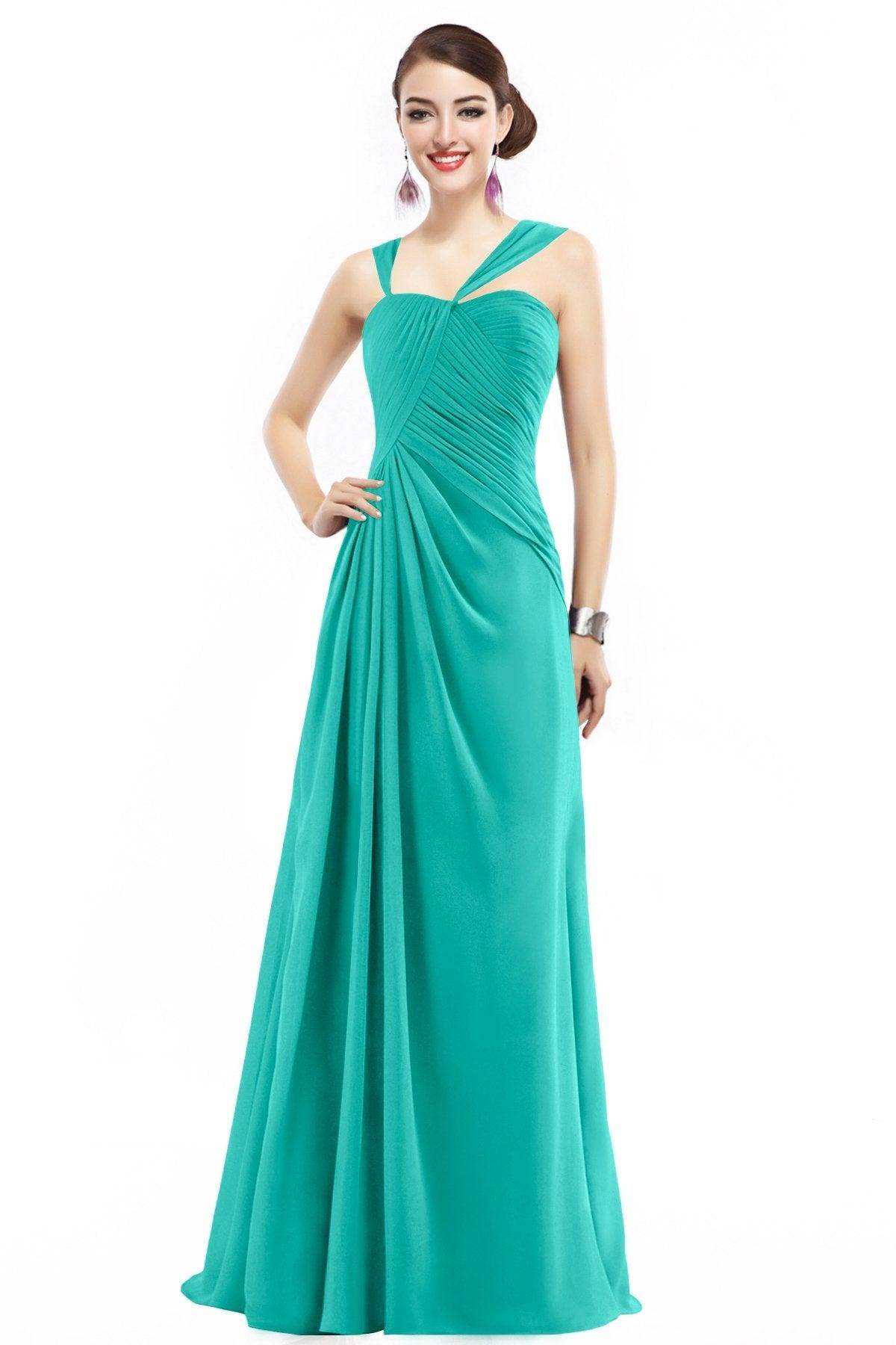 Sheath Floor Length Chiffon Bridesmaid Dress COZF1401F