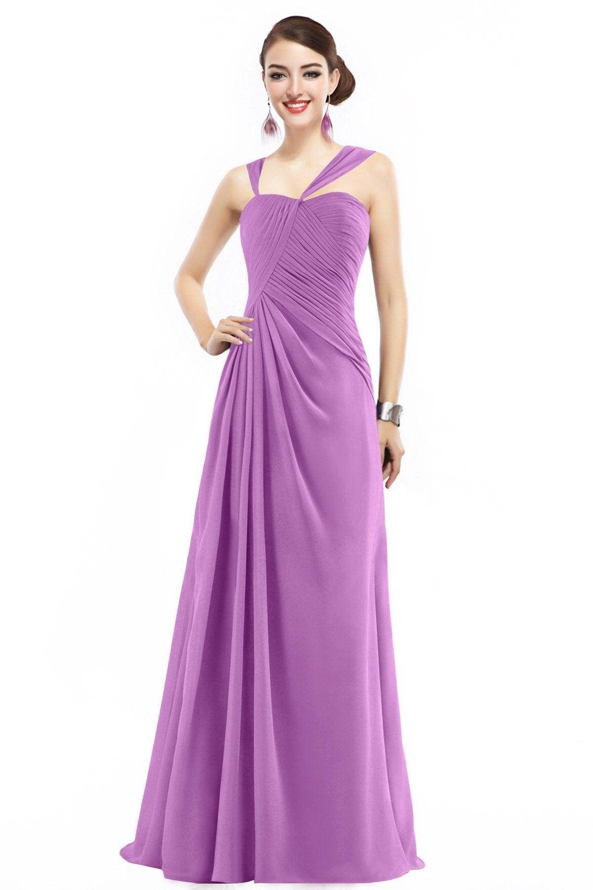 Sheath Floor Length Chiffon Bridesmaid Dress COZF1401F