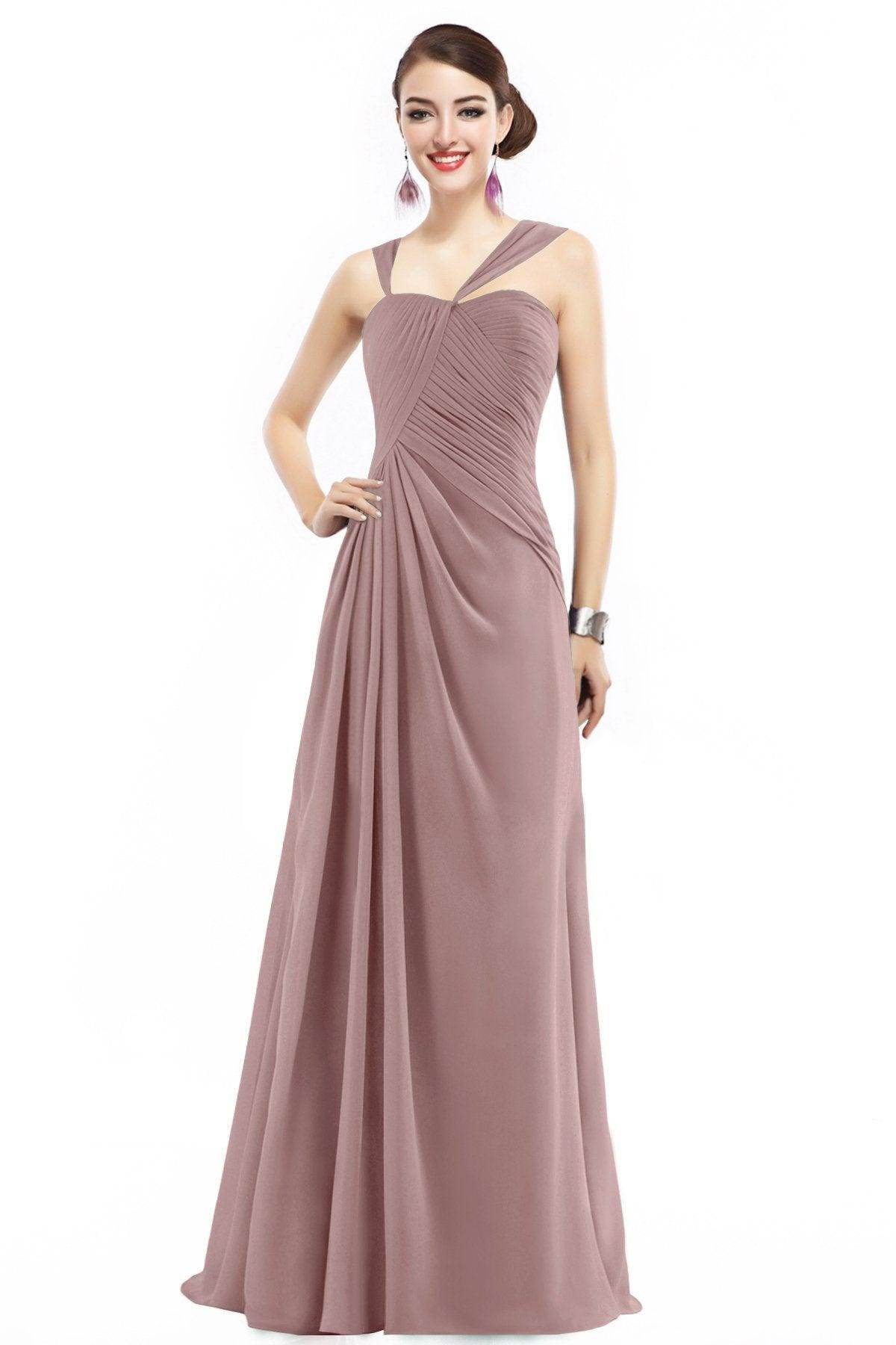 Sheath Floor Length Chiffon Bridesmaid Dress COZF1401F