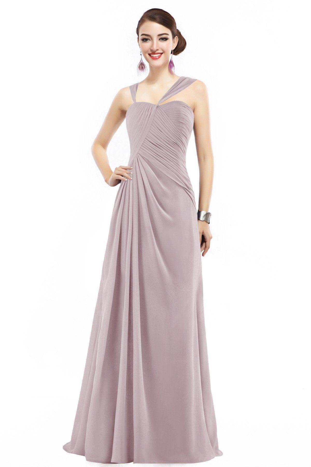 Sheath Floor Length Chiffon Bridesmaid Dress COZF1401F