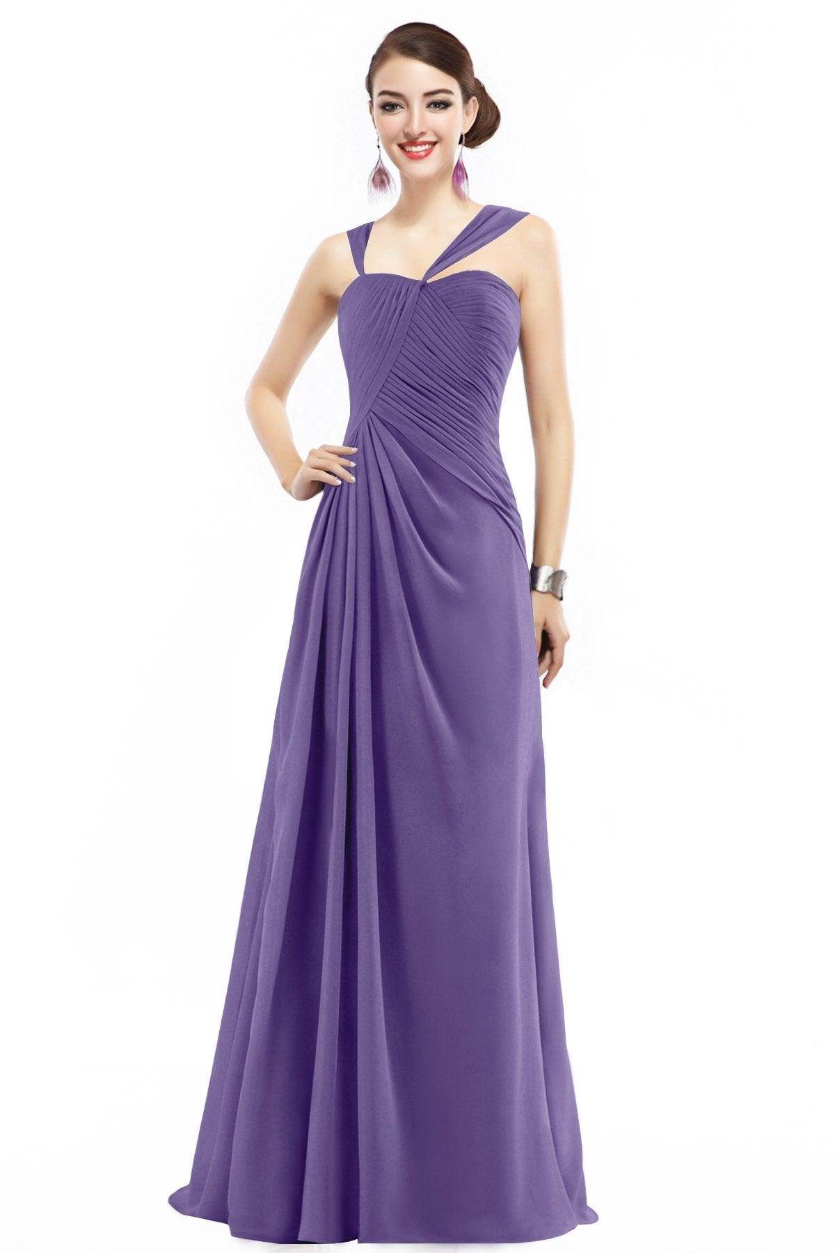Sheath Floor Length Chiffon Bridesmaid Dress COZF1401F