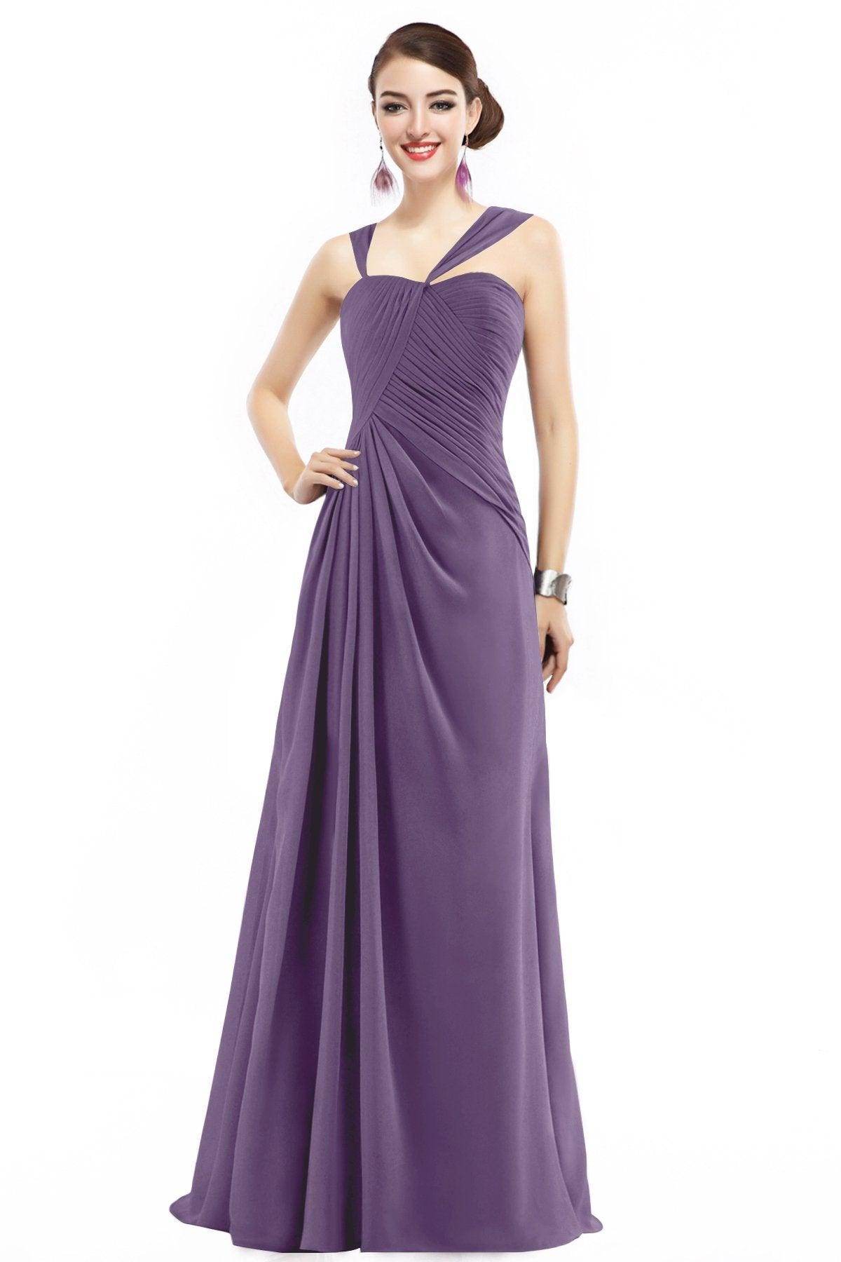 Sheath Floor Length Chiffon Bridesmaid Dress COZF1401F