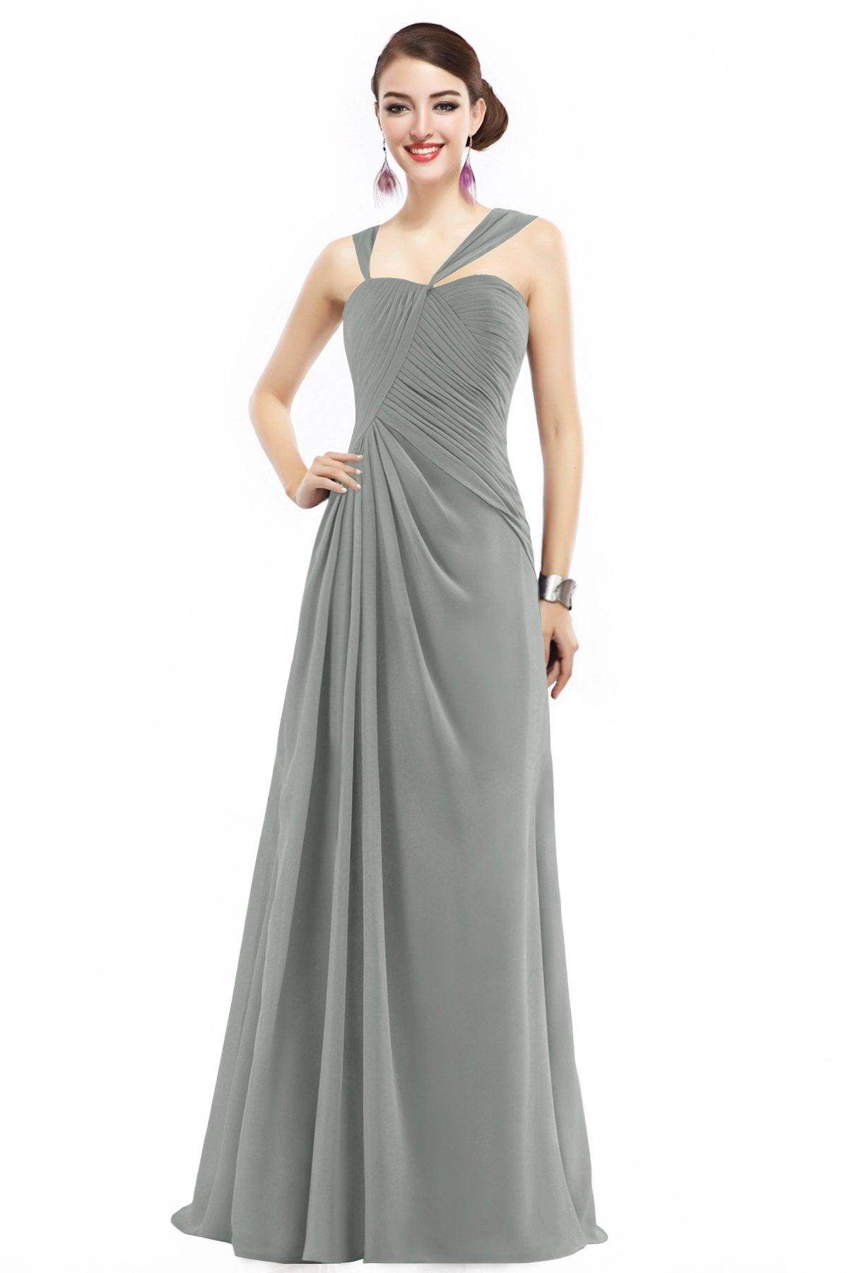 Sheath Floor Length Chiffon Bridesmaid Dress COZF1401F