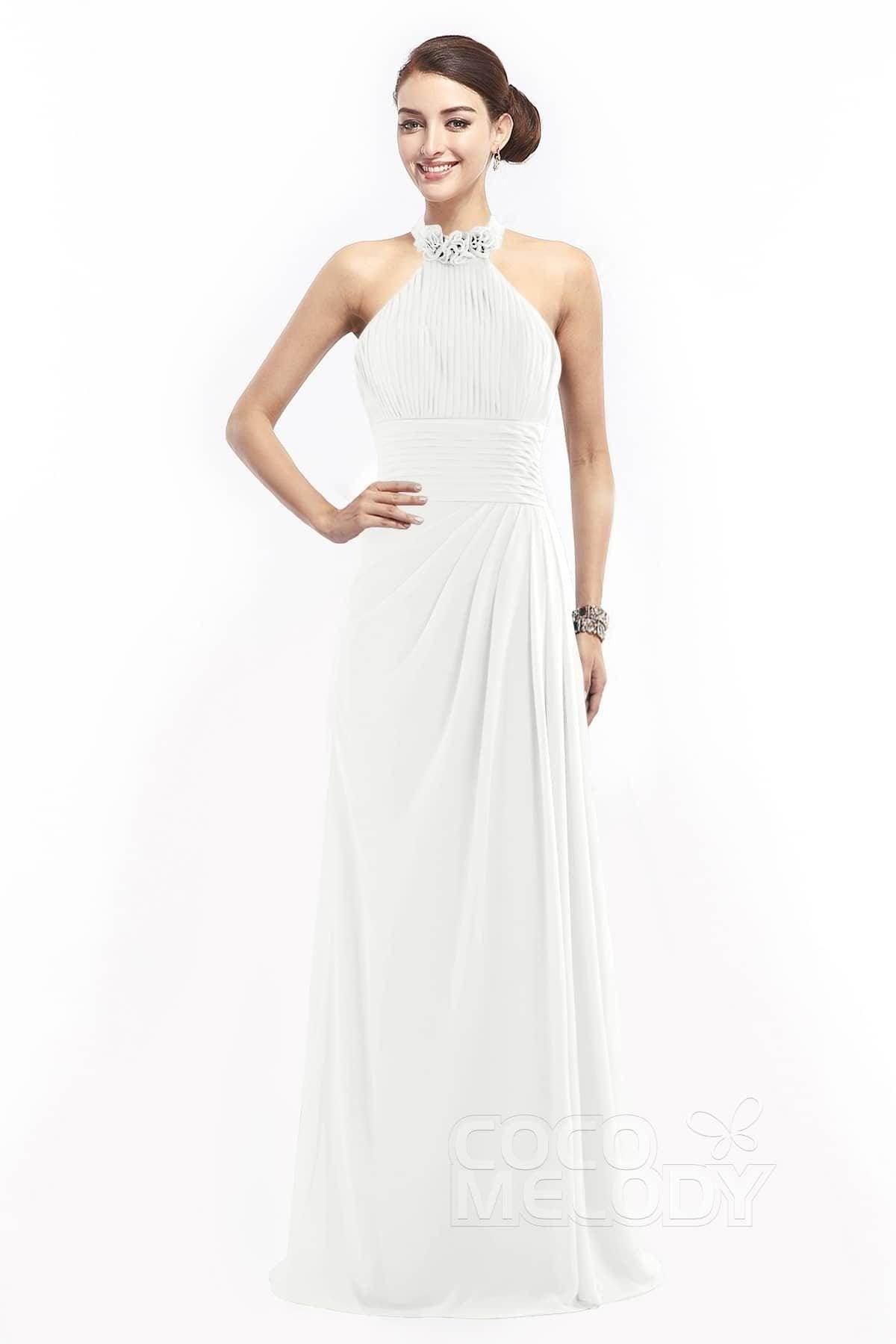 Sheath Floor Length Chiffon Bridesmaid Dress COZF14020