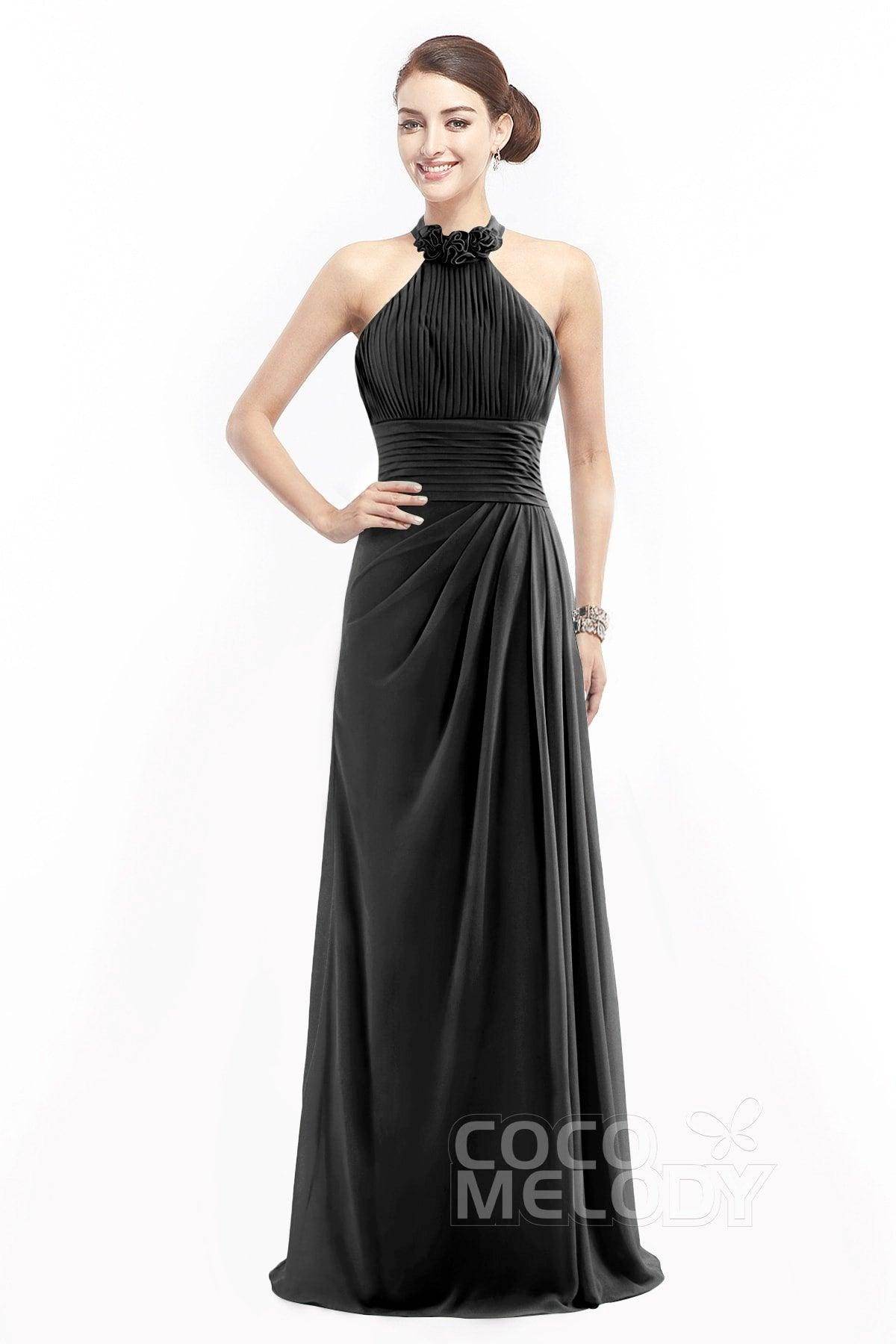 Sheath Floor Length Chiffon Bridesmaid Dress COZF14020