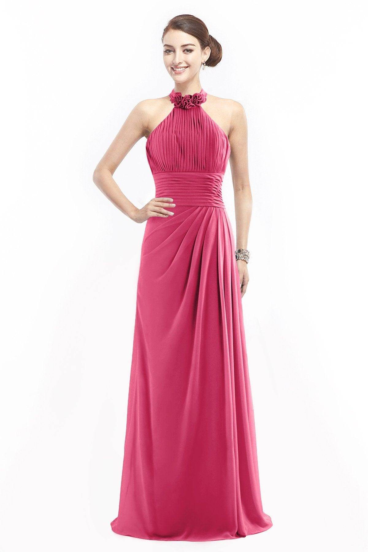 Sheath Floor Length Chiffon Bridesmaid Dress COZF14020