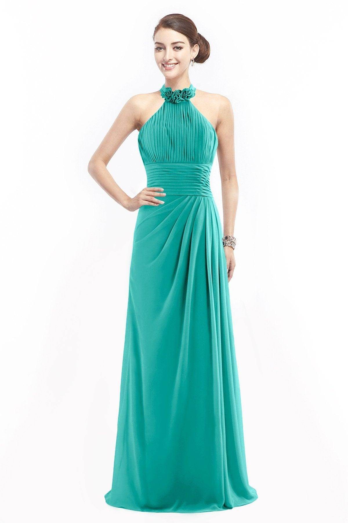 Sheath Floor Length Chiffon Bridesmaid Dress COZF14020