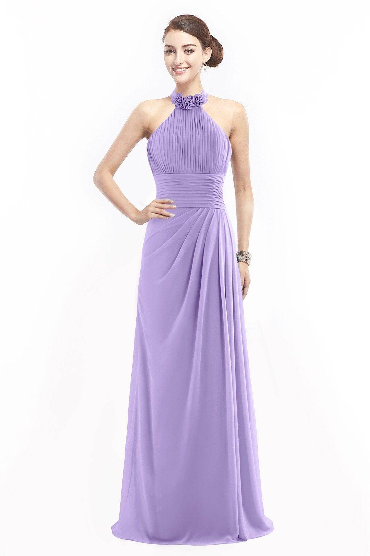 Sheath Floor Length Chiffon Bridesmaid Dress COZF14020
