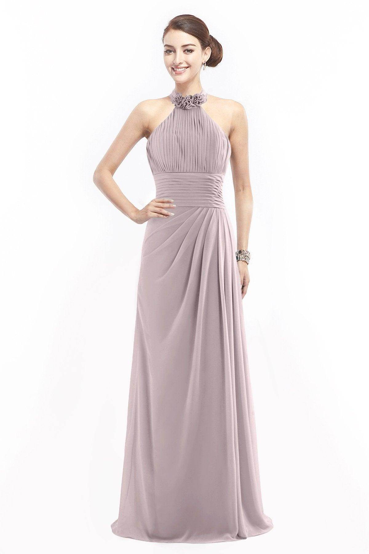 Sheath Floor Length Chiffon Bridesmaid Dress COZF14020