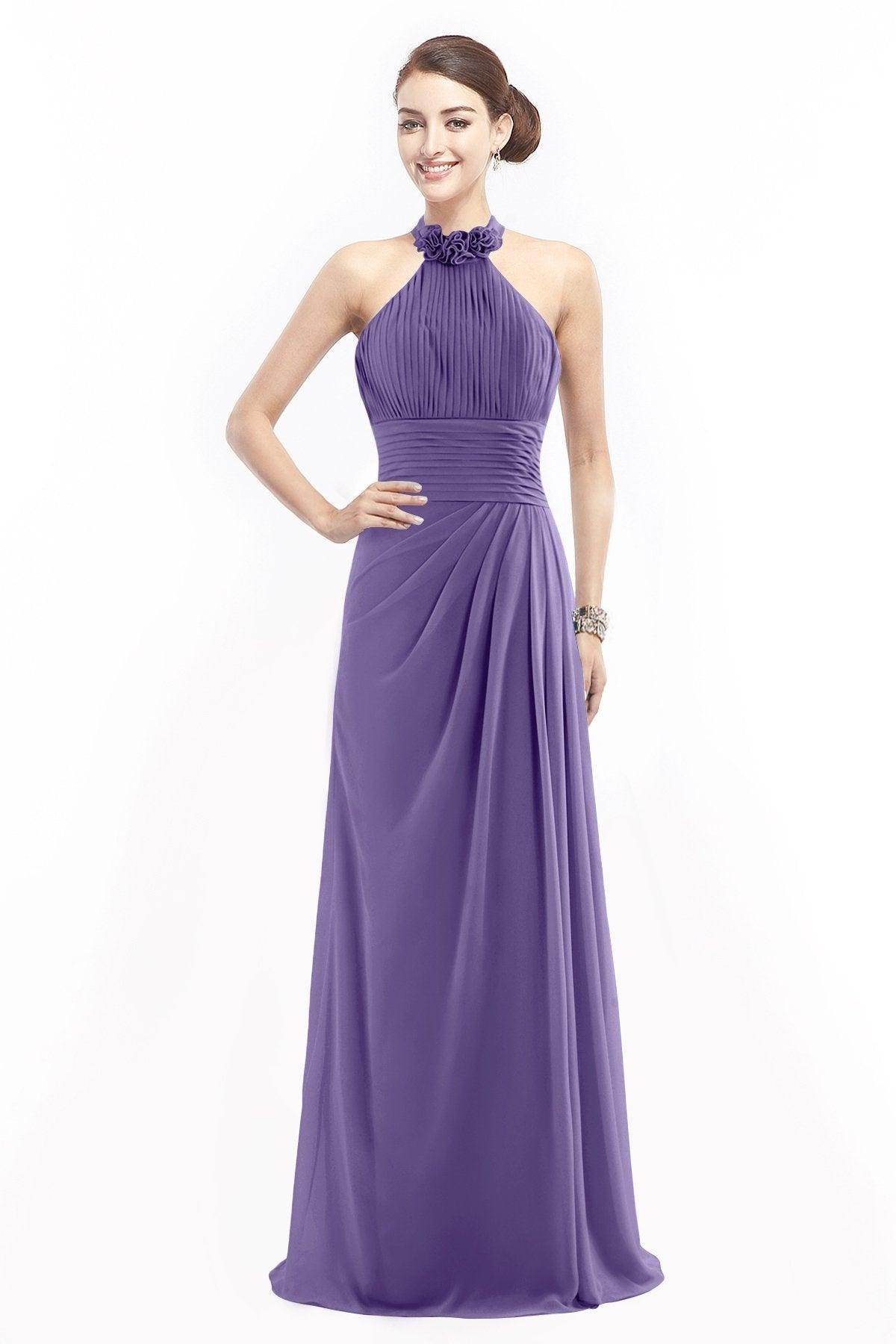 Sheath Floor Length Chiffon Bridesmaid Dress COZF14020