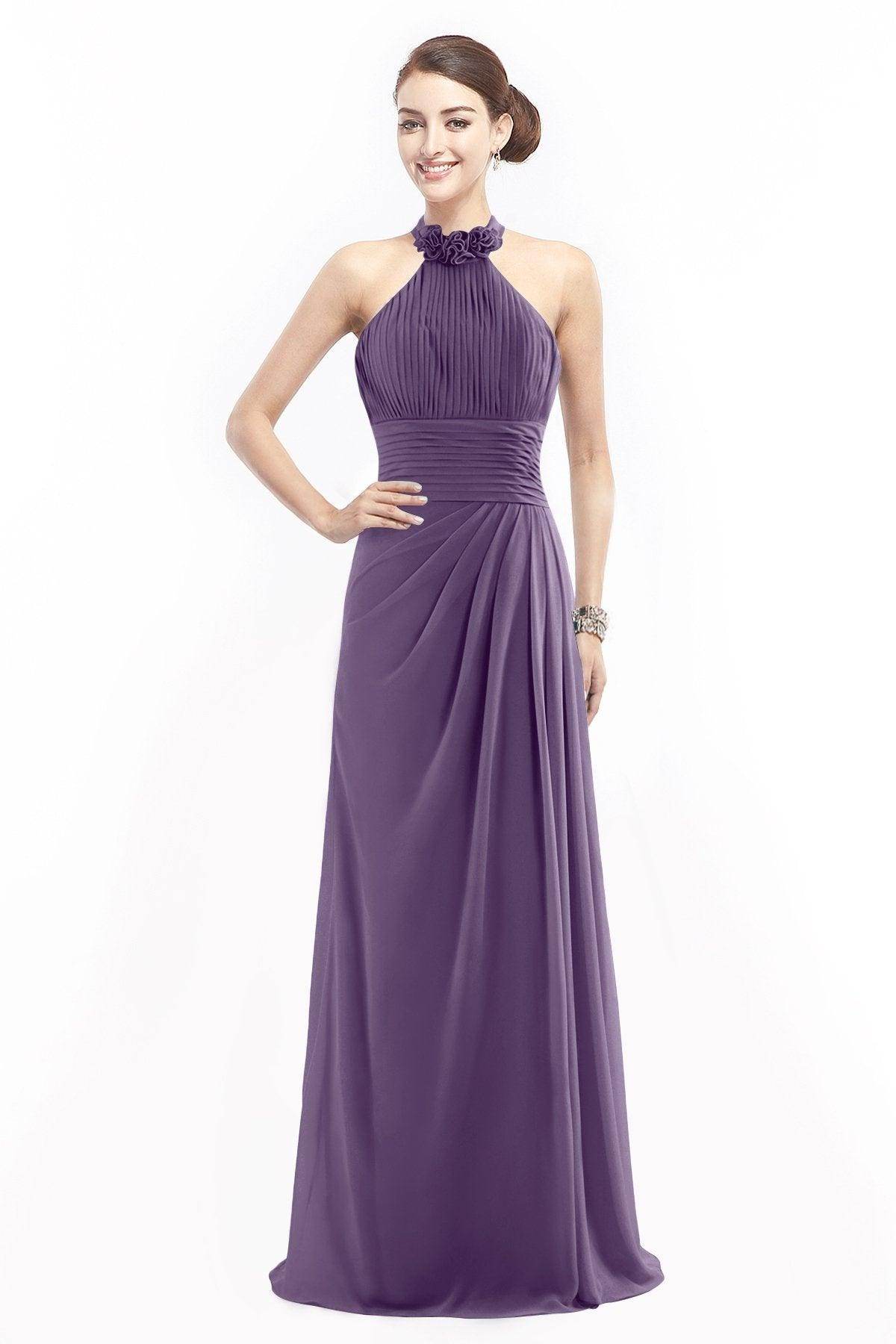 Sheath Floor Length Chiffon Bridesmaid Dress COZF14020