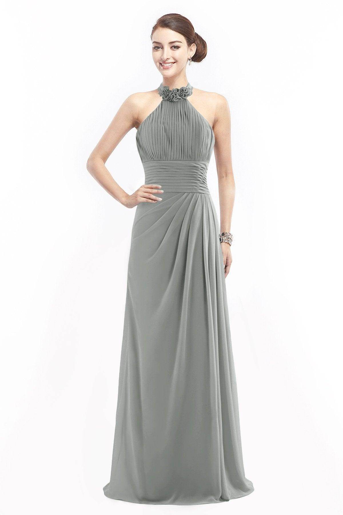 Sheath Floor Length Chiffon Bridesmaid Dress COZF14020