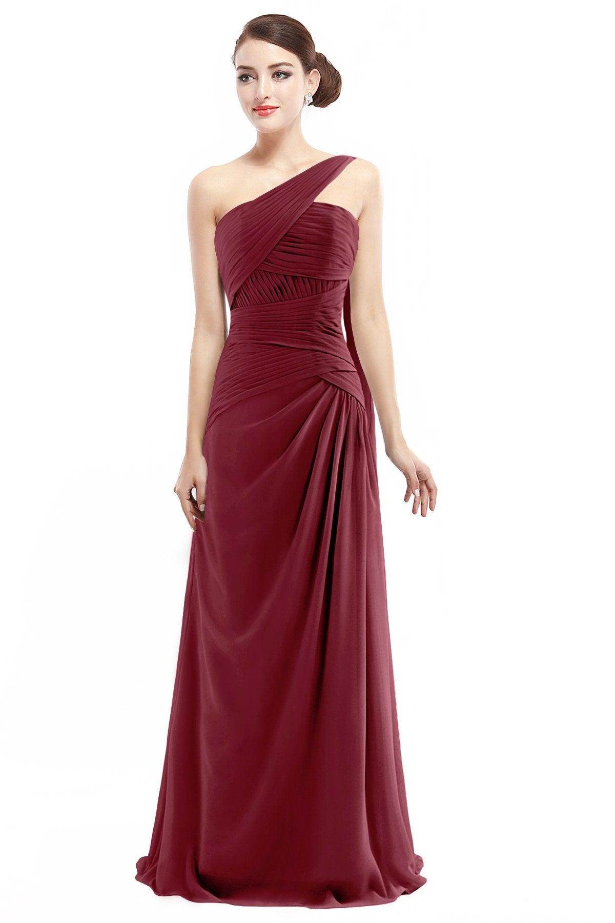 Sheath Floor Length Chiffon Bridesmaid Dress COZF14021