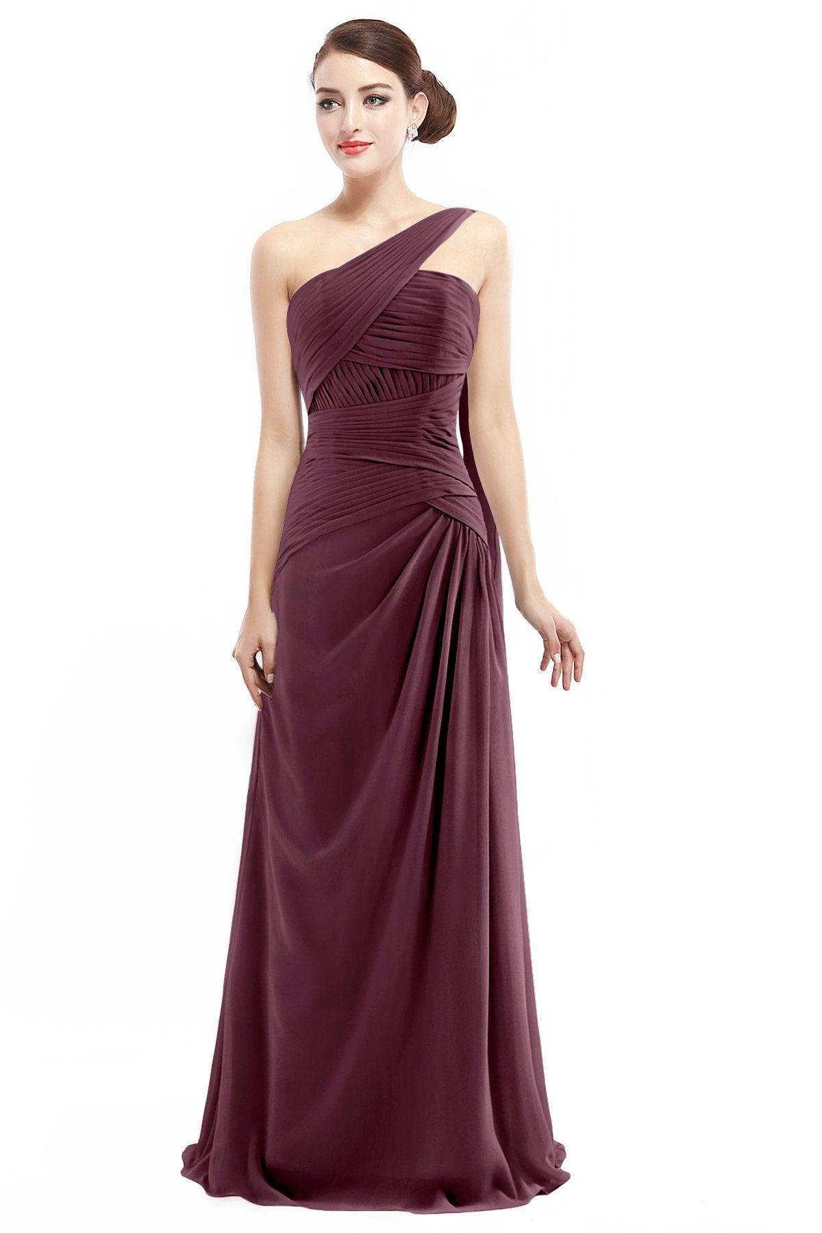 Sheath Floor Length Chiffon Bridesmaid Dress COZF14021