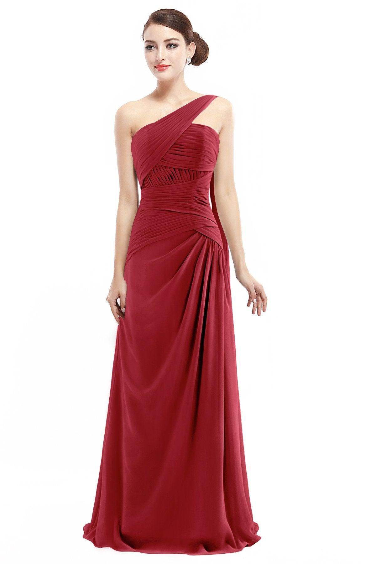 Sheath Floor Length Chiffon Bridesmaid Dress COZF14021