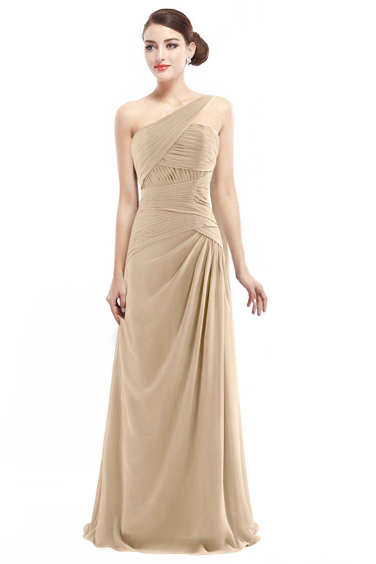 Sheath Floor Length Chiffon Bridesmaid Dress COZF14021