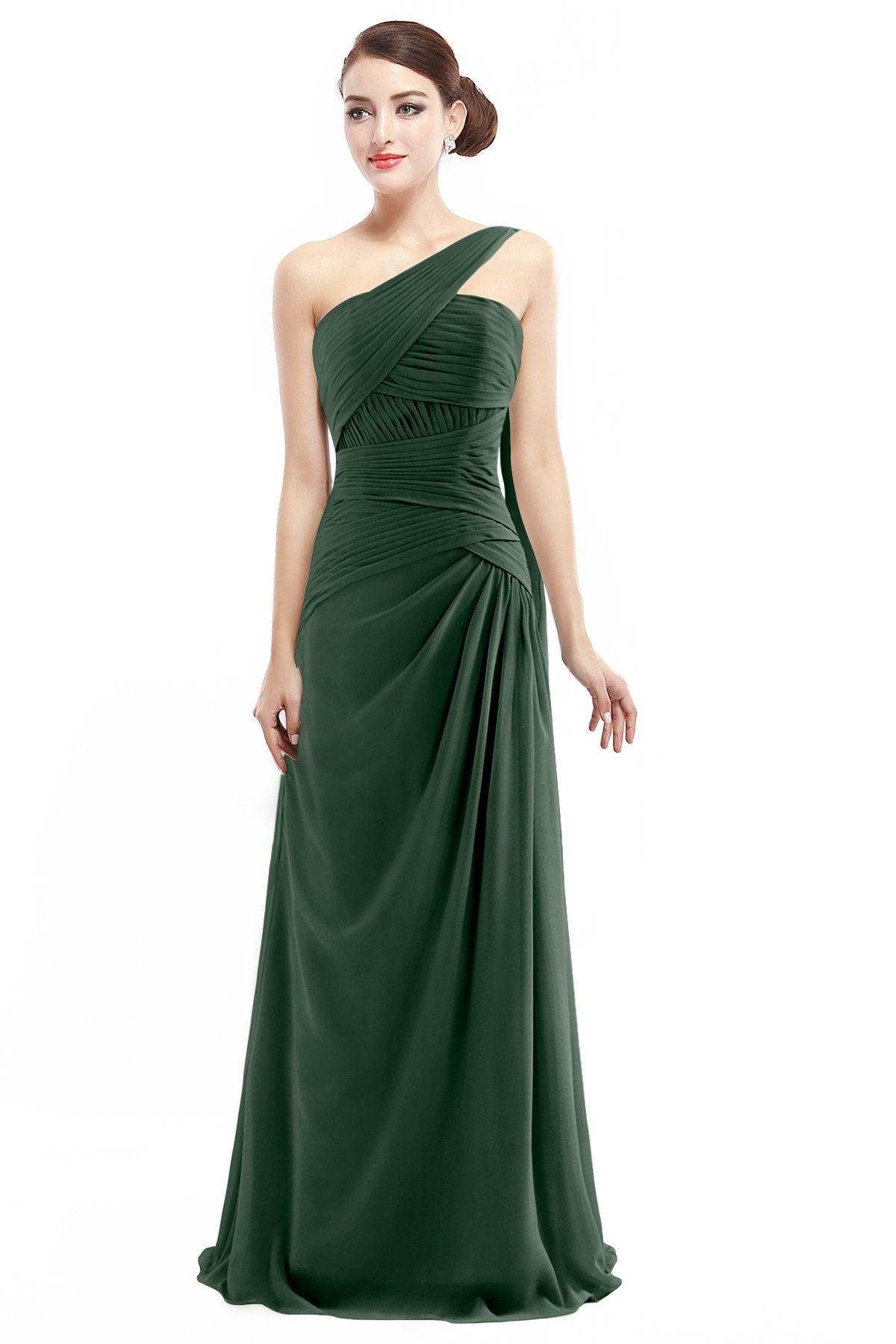 Sheath Floor Length Chiffon Bridesmaid Dress COZF14021