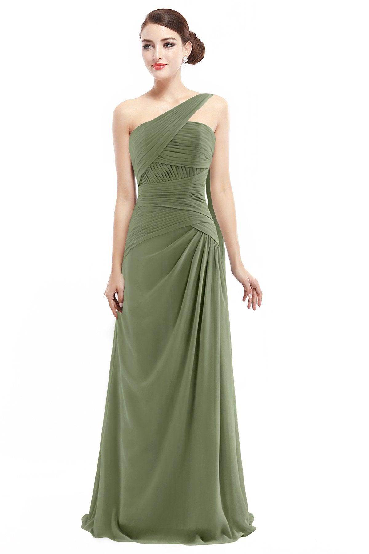 Sheath Floor Length Chiffon Bridesmaid Dress COZF14021
