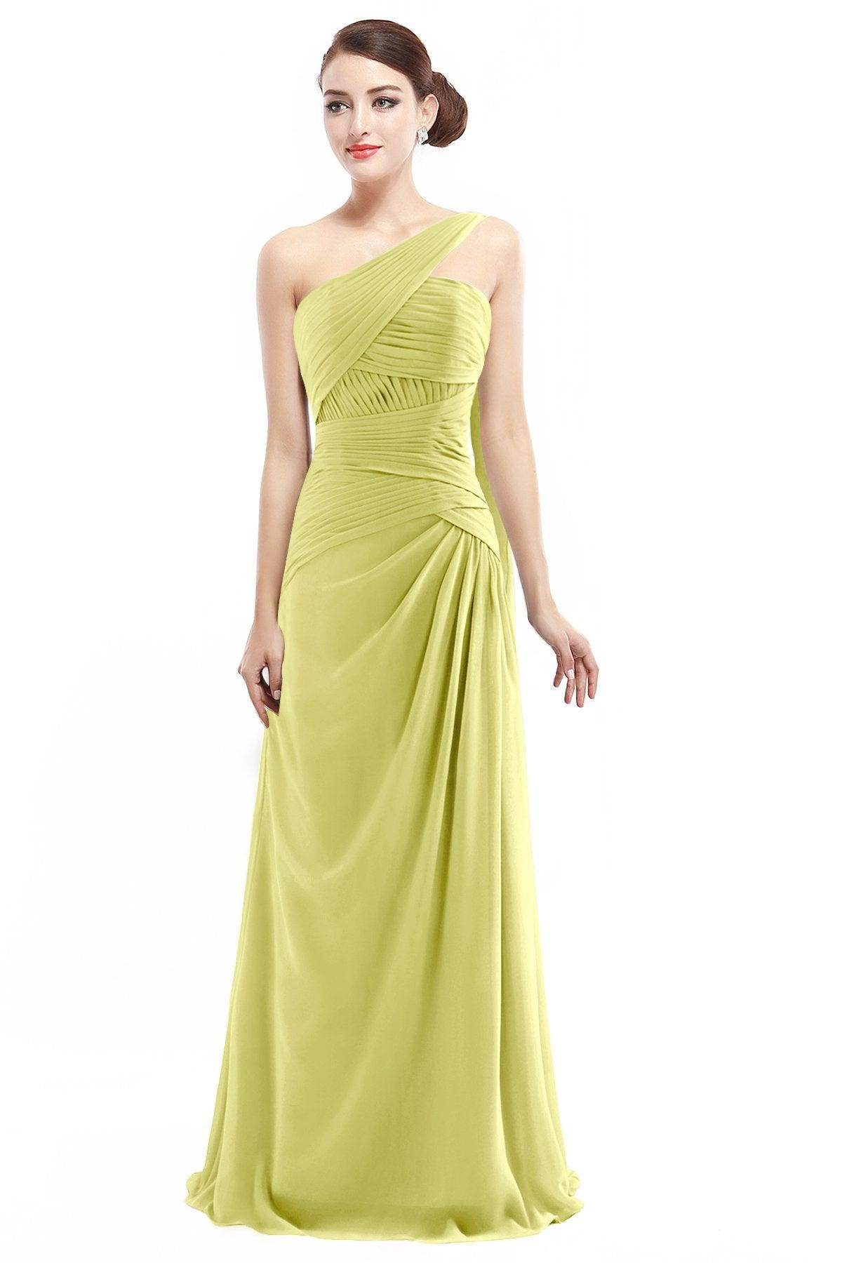 Sheath Floor Length Chiffon Bridesmaid Dress COZF14021