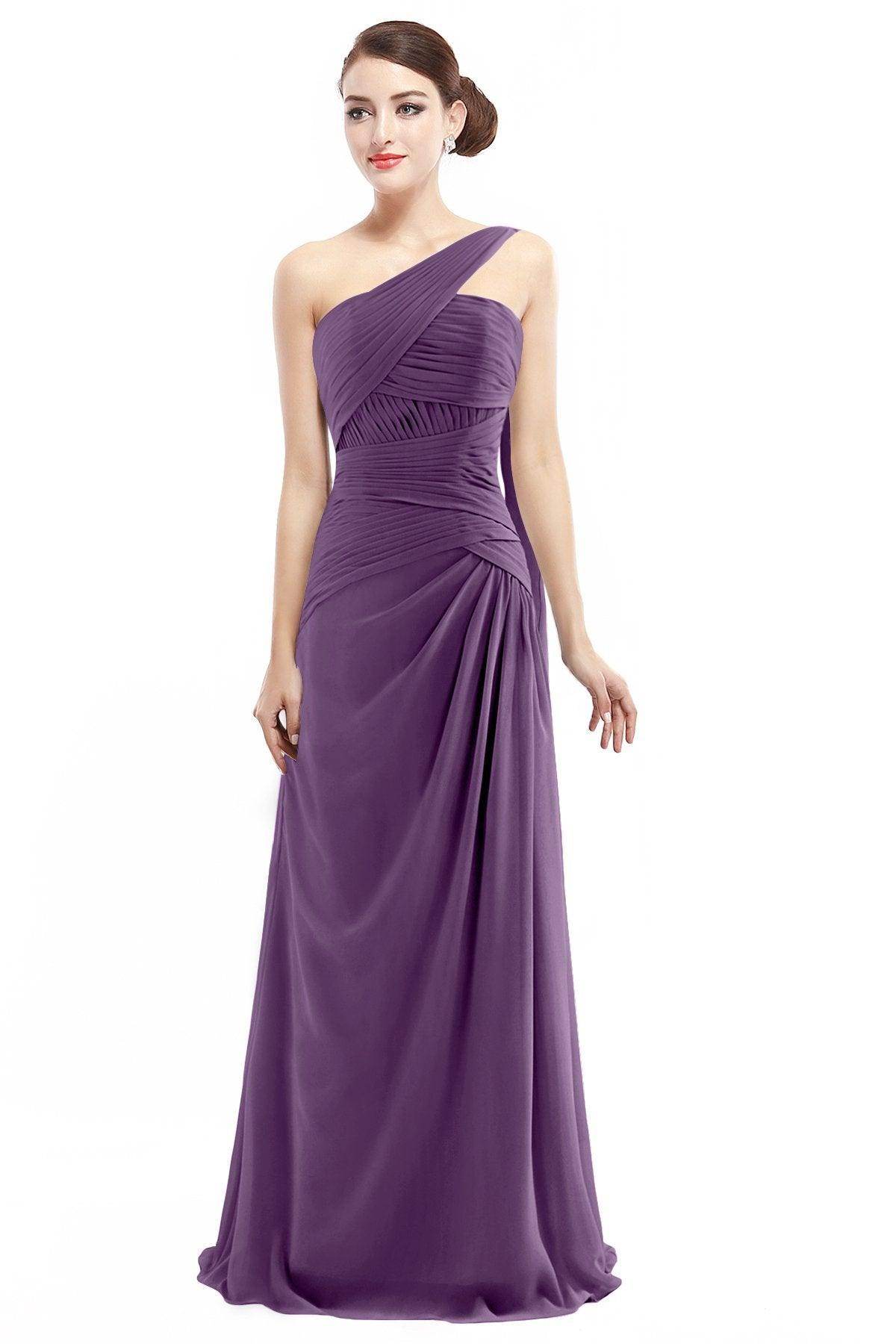 Sheath Floor Length Chiffon Bridesmaid Dress COZF14021