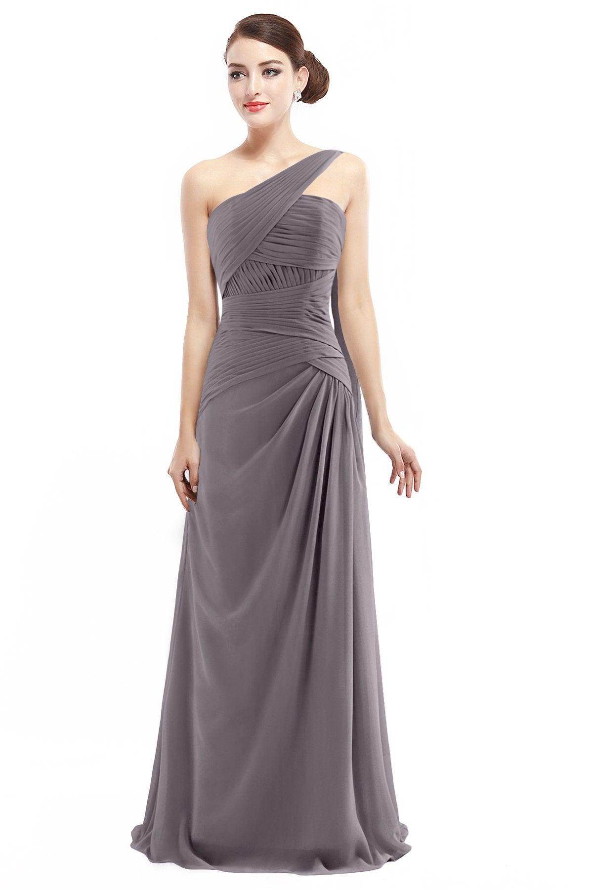 Sheath Floor Length Chiffon Bridesmaid Dress COZF14021