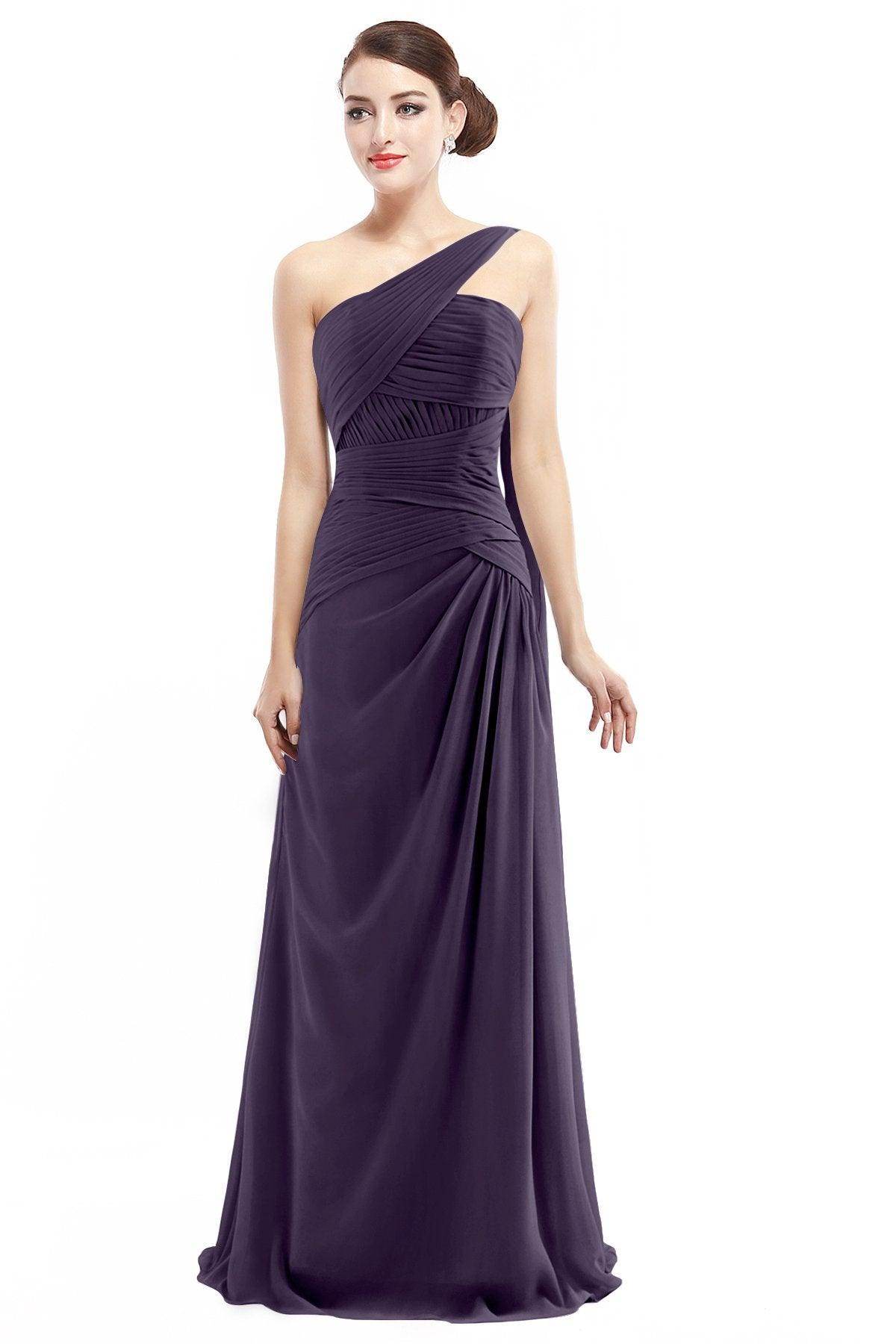 Sheath Floor Length Chiffon Bridesmaid Dress COZF14021
