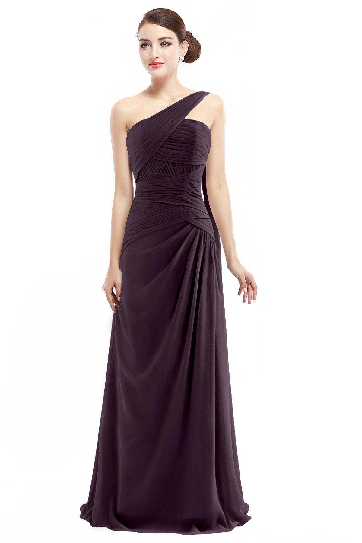 Sheath Floor Length Chiffon Bridesmaid Dress COZF14021