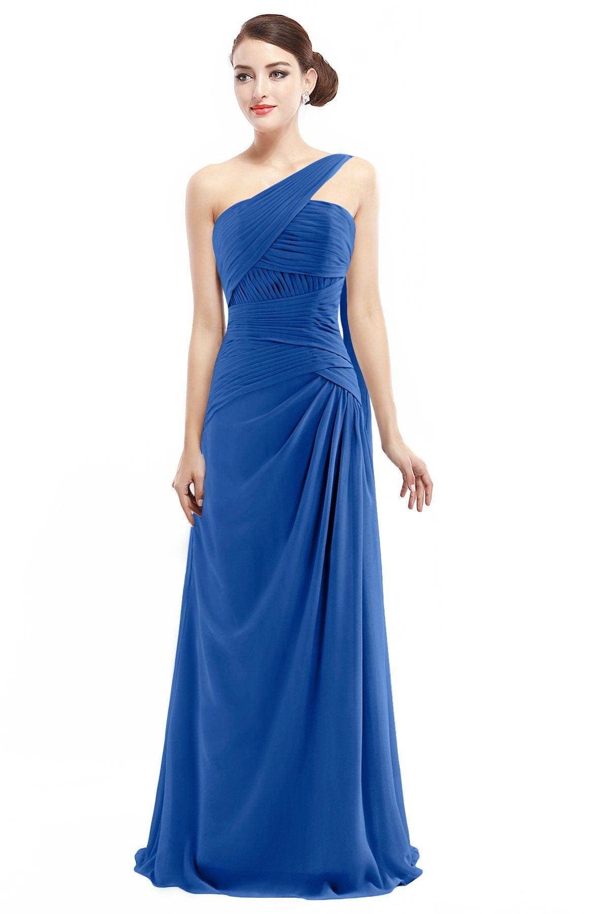 Sheath Floor Length Chiffon Bridesmaid Dress COZF14021