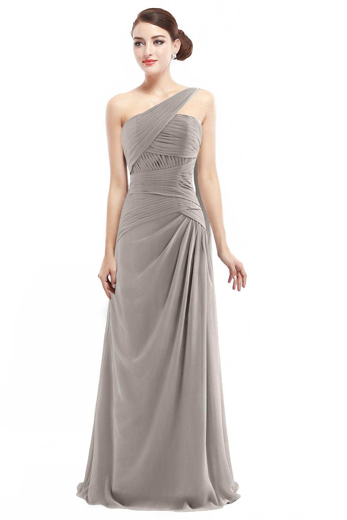 Sheath Floor Length Chiffon Bridesmaid Dress COZF14021