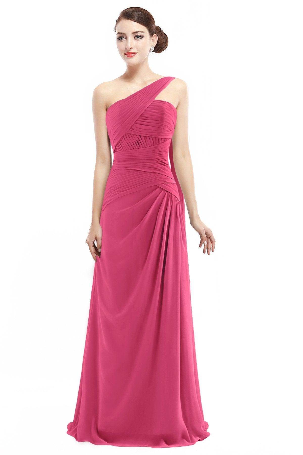 Sheath Floor Length Chiffon Bridesmaid Dress COZF14021