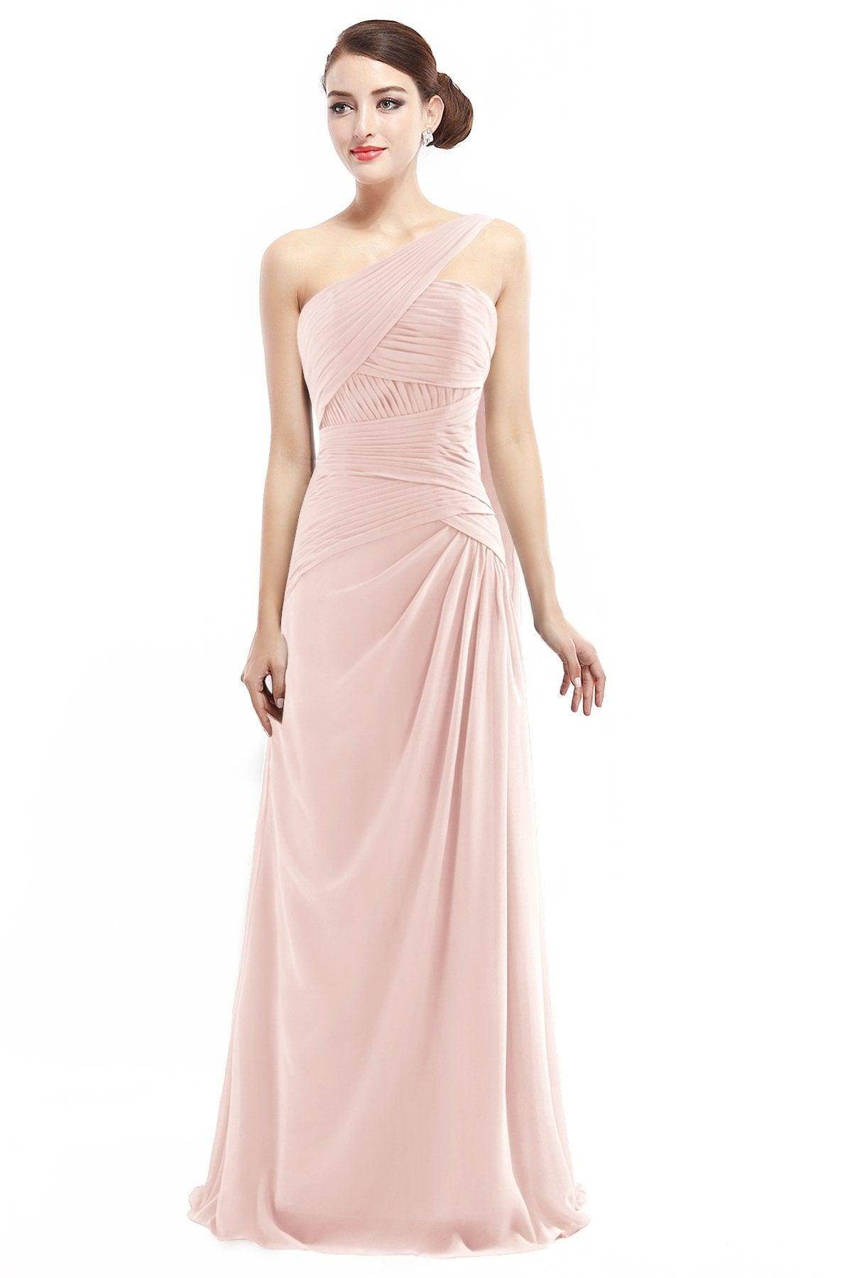 Sheath Floor Length Chiffon Bridesmaid Dress COZF14021