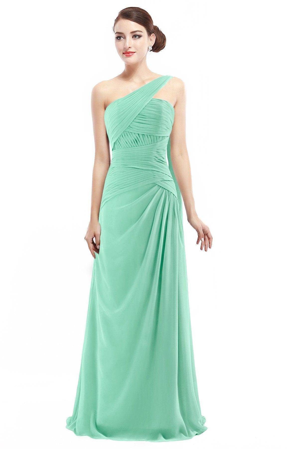 Sheath Floor Length Chiffon Bridesmaid Dress COZF14021
