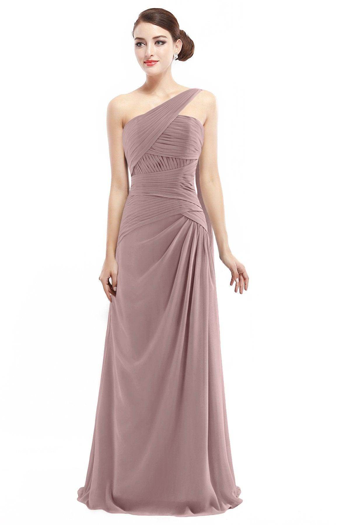 Sheath Floor Length Chiffon Bridesmaid Dress COZF14021