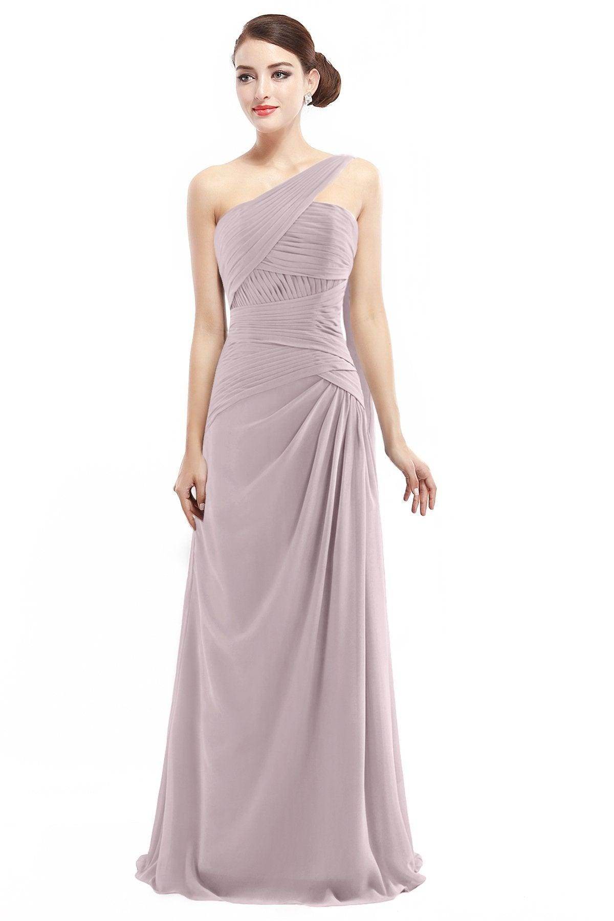 Sheath Floor Length Chiffon Bridesmaid Dress COZF14021