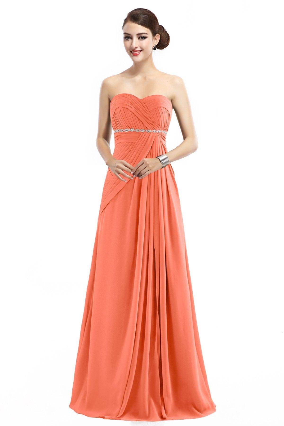 Sheath Floor Length Chiffon Bridesmaid Dress COZF14022