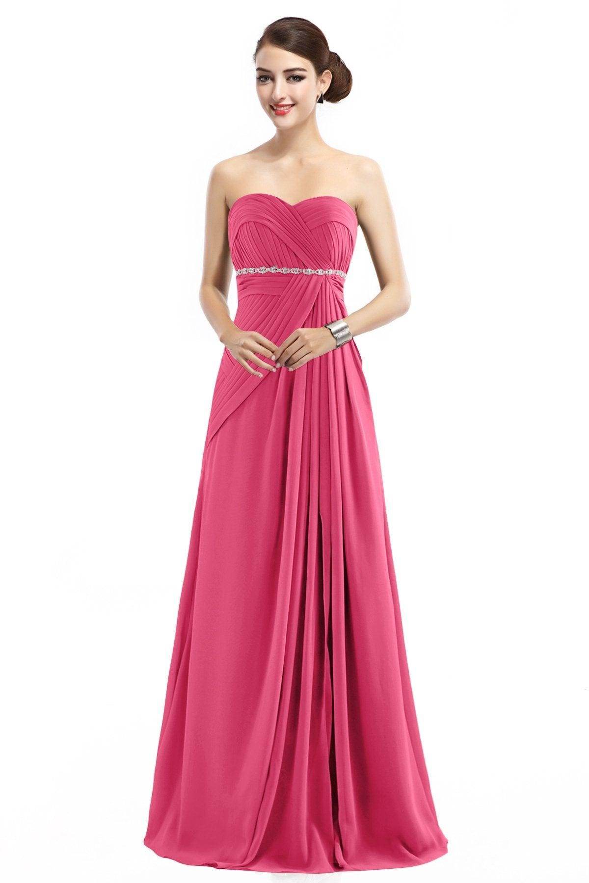 Sheath Floor Length Chiffon Bridesmaid Dress COZF14022
