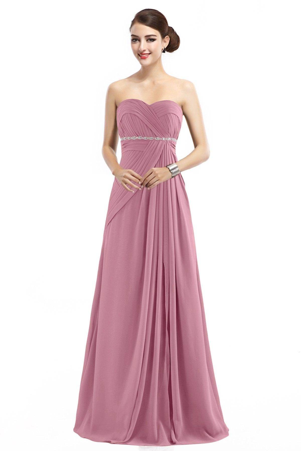 Sheath Floor Length Chiffon Bridesmaid Dress COZF14022