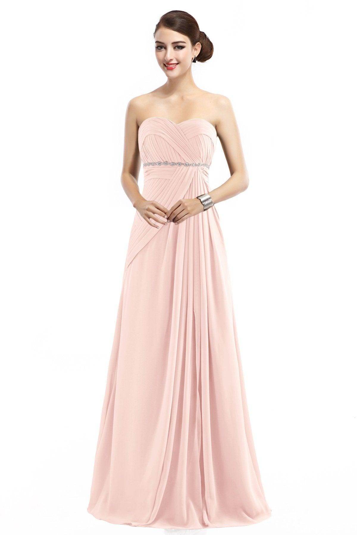 Sheath Floor Length Chiffon Bridesmaid Dress COZF14022