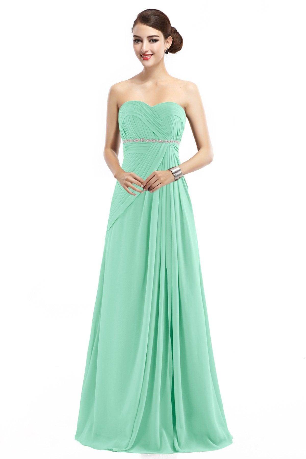 Sheath Floor Length Chiffon Bridesmaid Dress COZF14022