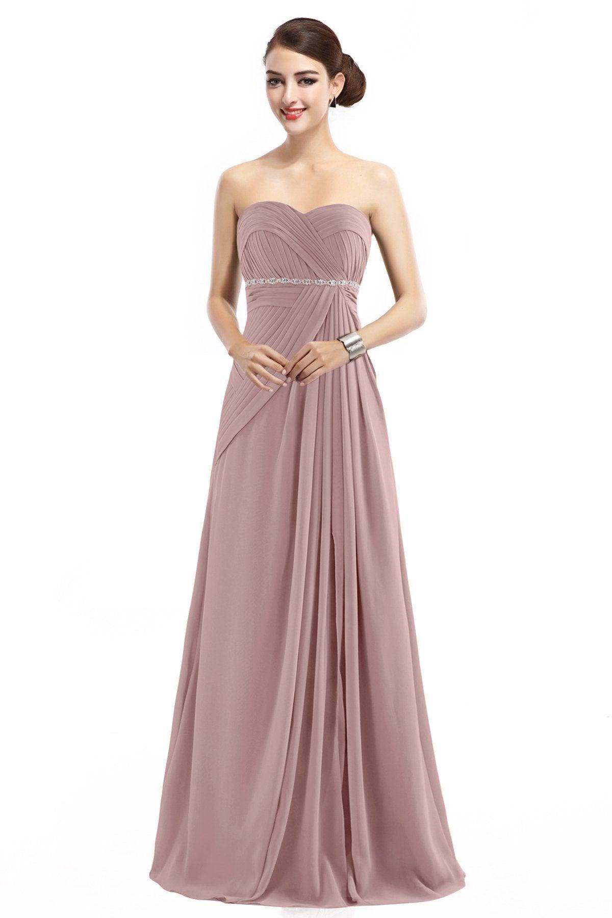 Sheath Floor Length Chiffon Bridesmaid Dress COZF14022