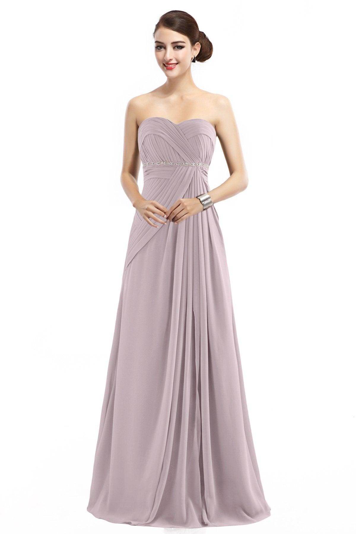 Sheath Floor Length Chiffon Bridesmaid Dress COZF14022
