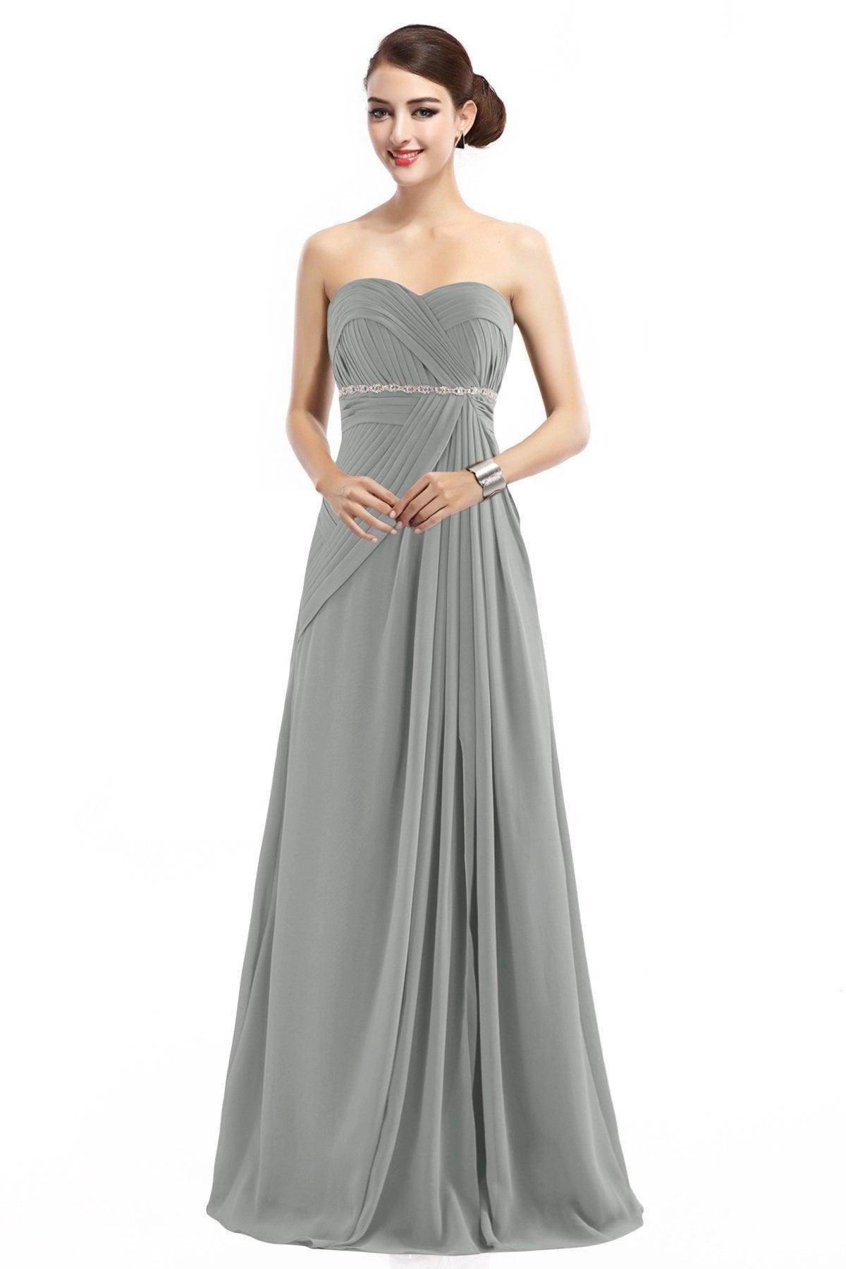 Sheath Floor Length Chiffon Bridesmaid Dress COZF14022