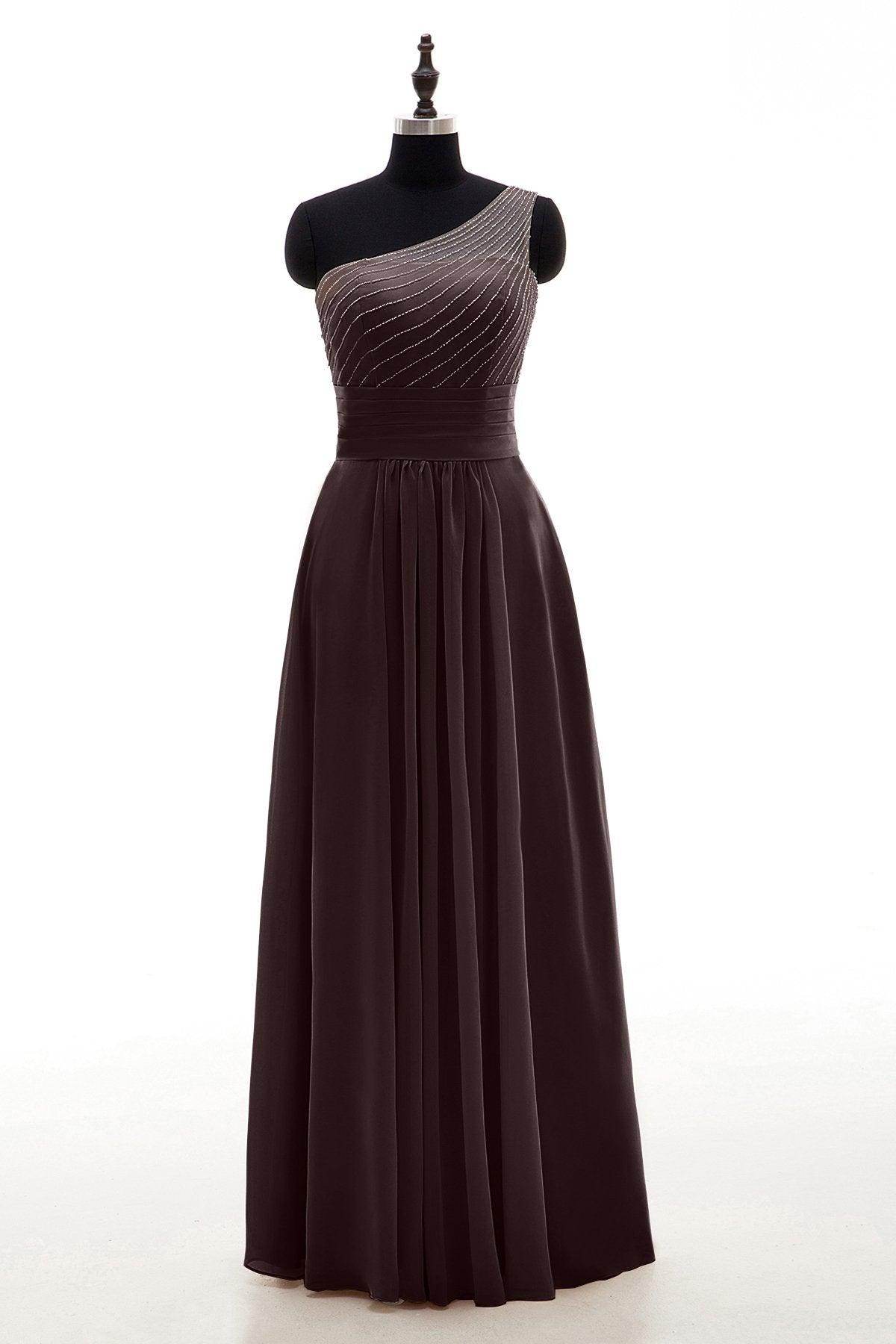 Sheath Floor Length Chiffon Bridesmaid Dress COZF1409A