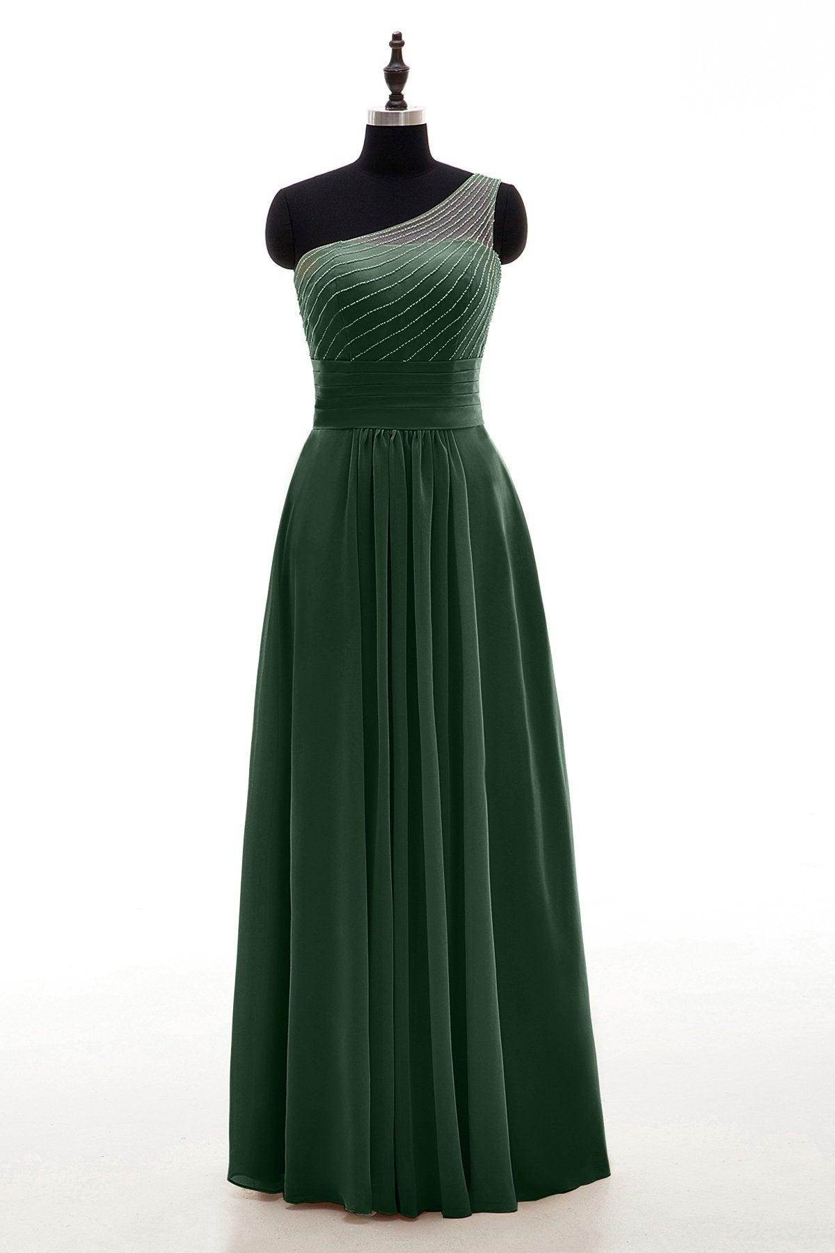 Sheath Floor Length Chiffon Bridesmaid Dress COZF1409A