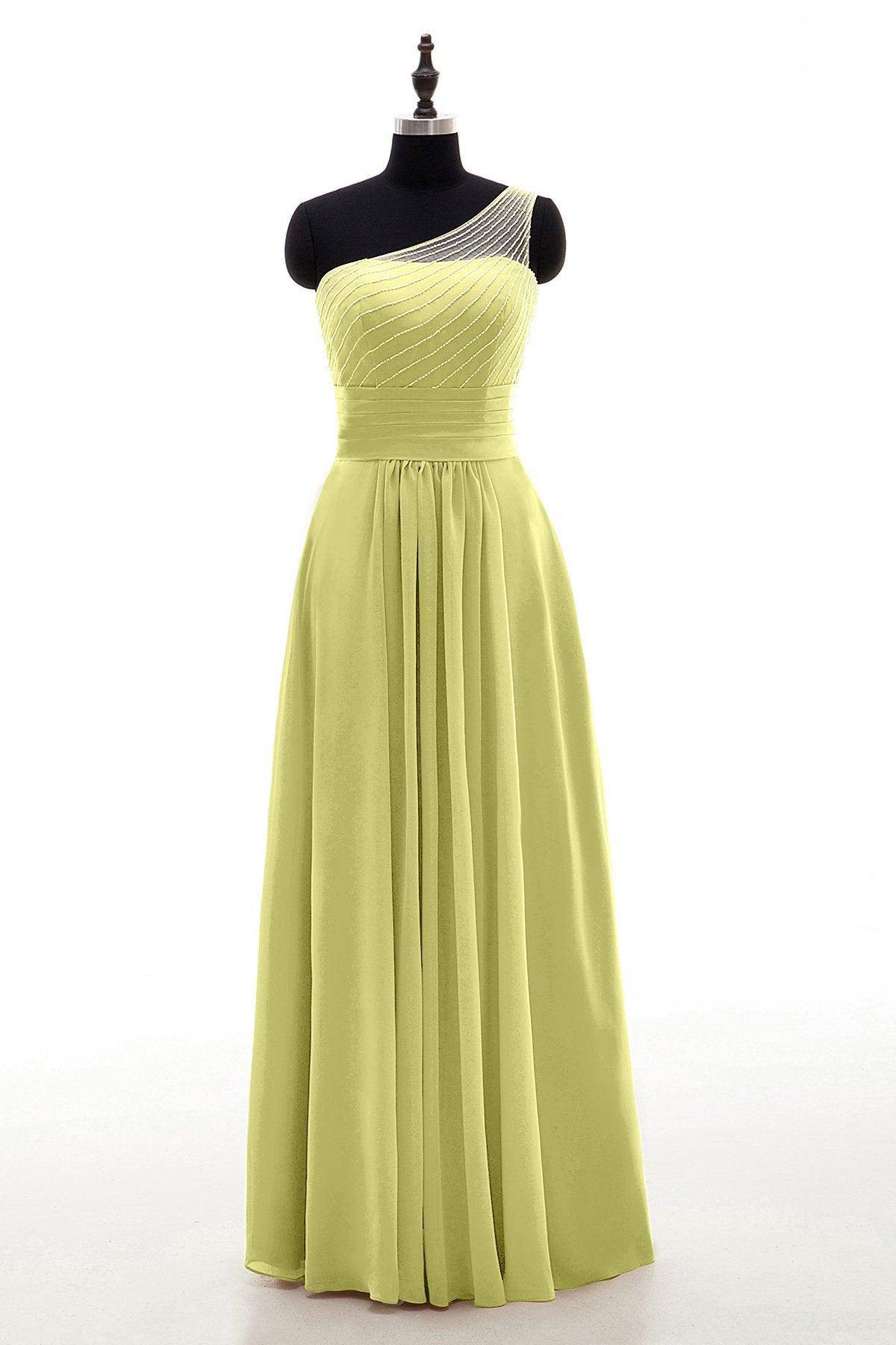 Sheath Floor Length Chiffon Bridesmaid Dress COZF1409A