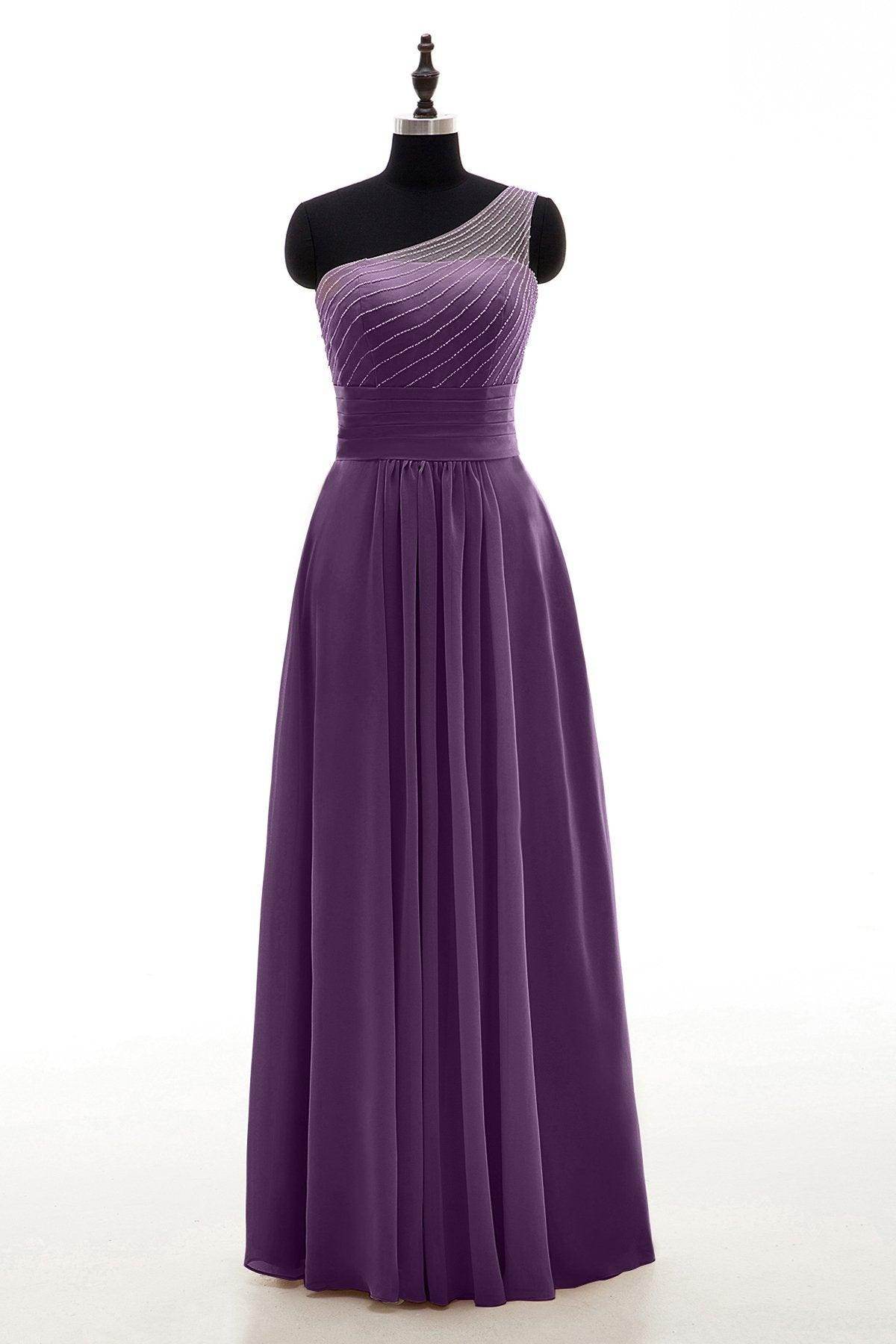 Sheath Floor Length Chiffon Bridesmaid Dress COZF1409A